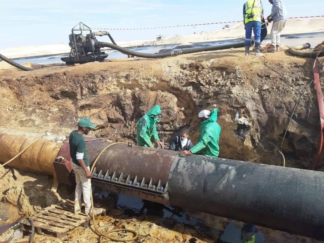 تسريب في خط غاز يخفض انتاج شبكة الكهربائية بالمنطقة الشرقية