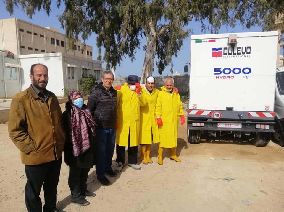 تعقيم شوارع بلدية طرابلس