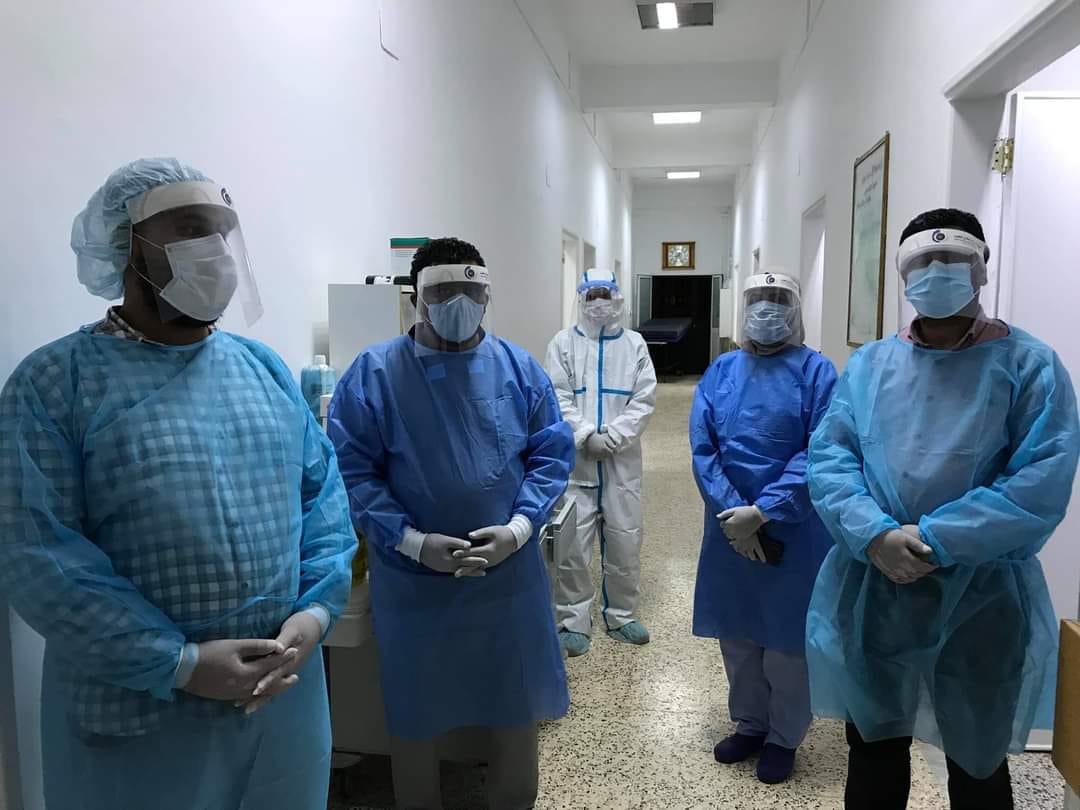 تفقد مركز العزل في المركز الطبي طبرق