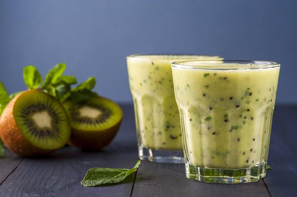 عصير الكيوي بالنعناع